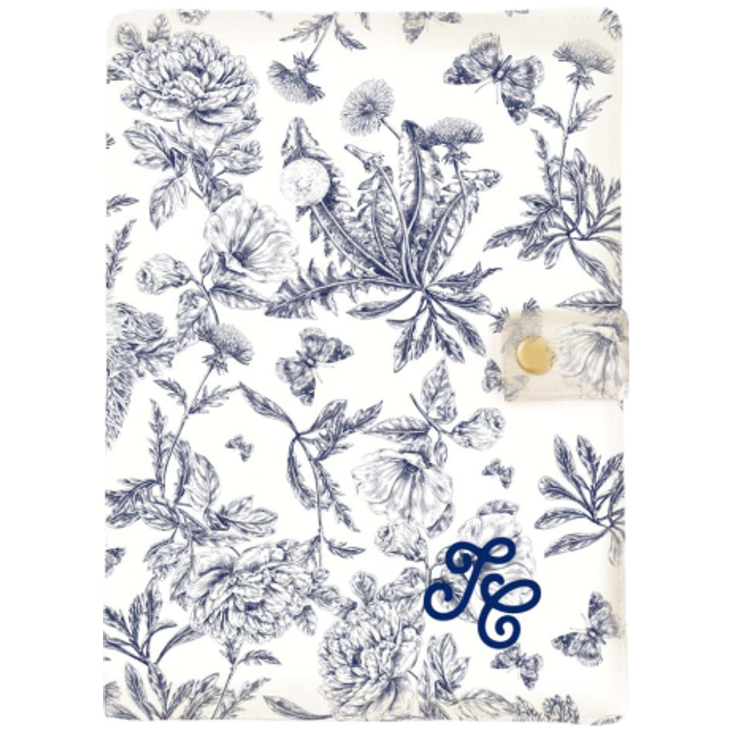 Tartine et Chocolat - Protège carnet de santé Toile de Jouy bleu