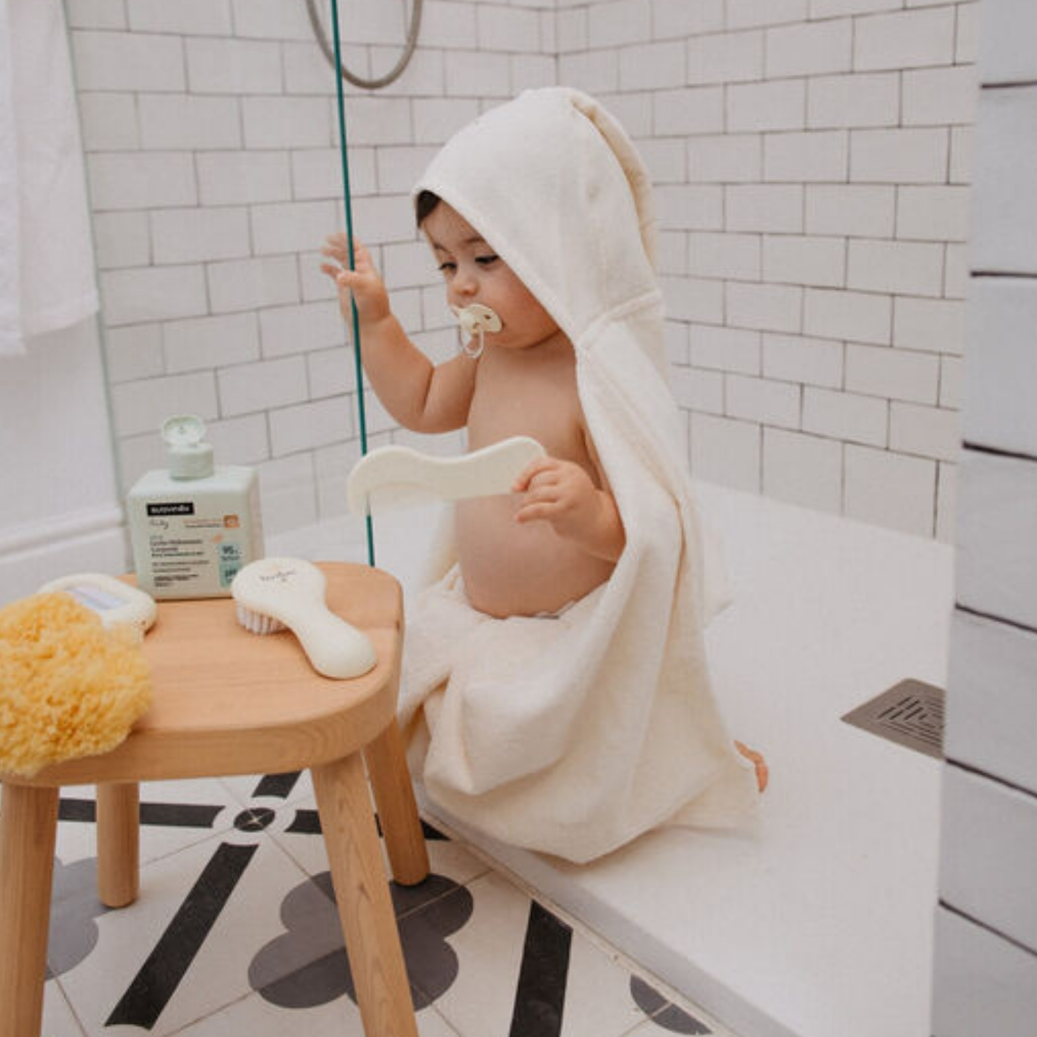 Suavinex - Brosse et peigne Birdies Beige
