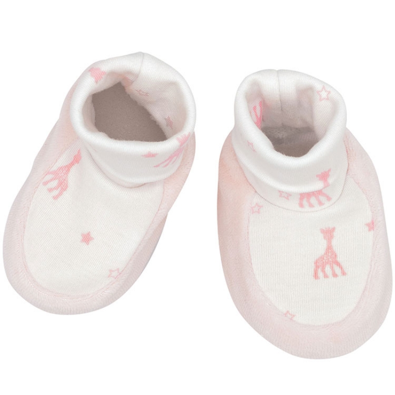 Chaussons de naissance roses Sophie la girafe (0-1 mois) (Trois Kilos Sept) - Image 1