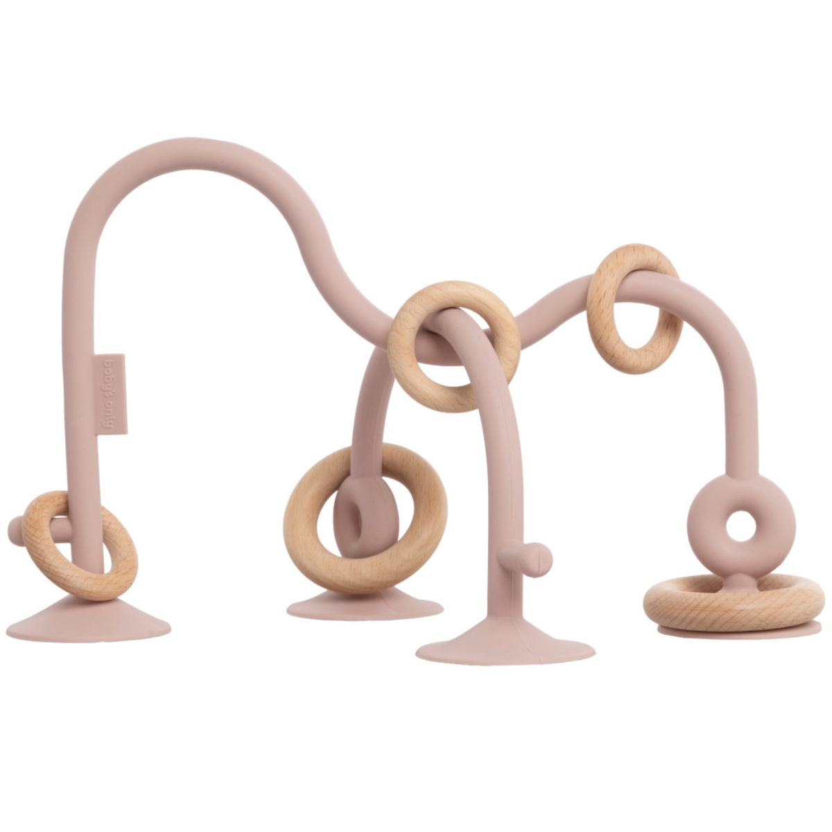 Labyrinthe à perles en silicone Vieux rose (Baby's Only) - Image 1