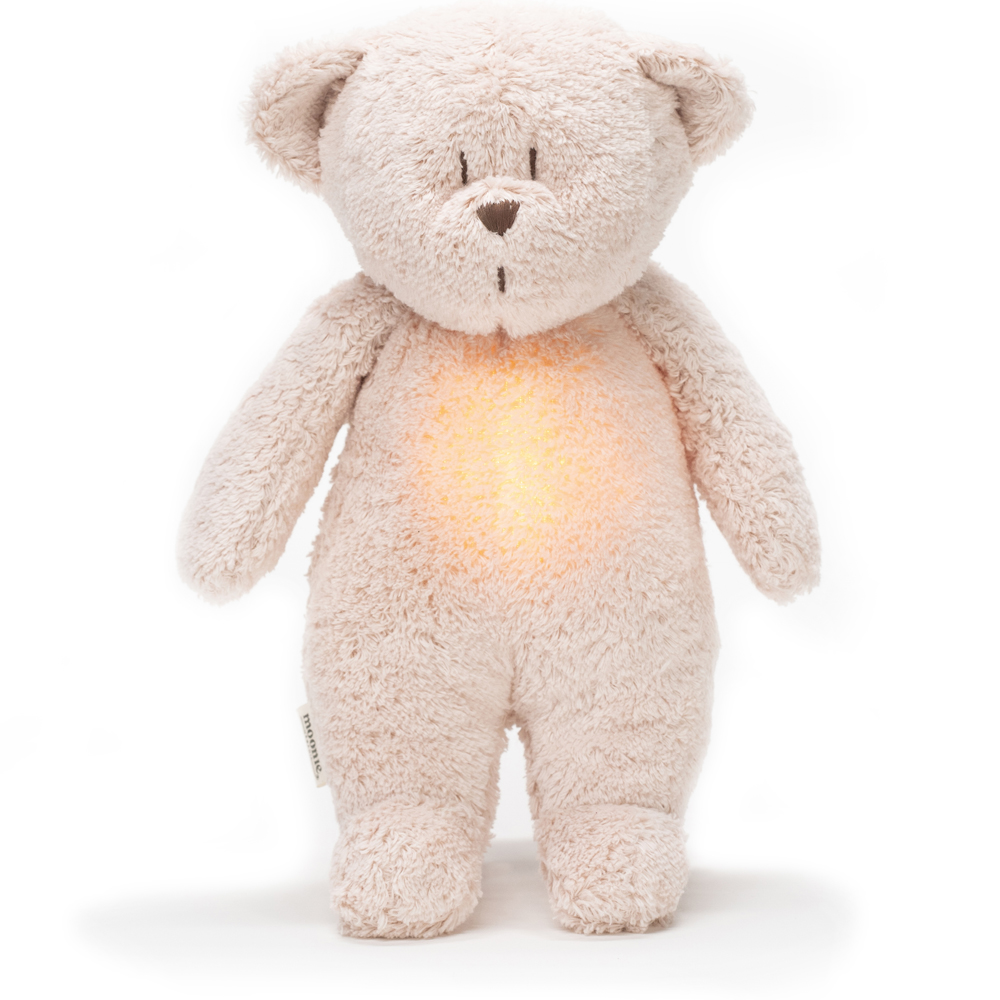 Peluche veilleuse Ours rose blush (Moonie) - Image 1