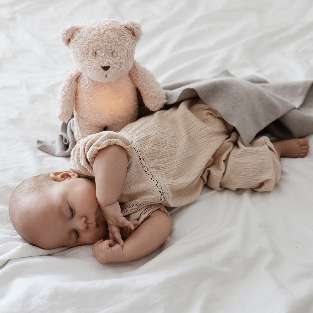 Peluche veilleuse Ours rose blush (Moonie) - Image 2
