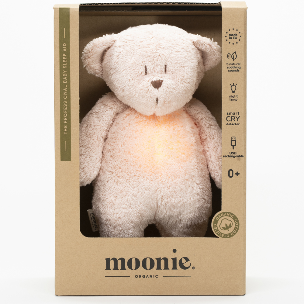 Peluche veilleuse Ours rose blush (Moonie) - Image 5