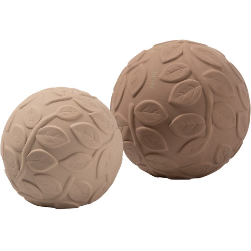 Lot de 2 balles sensorielles Earth marrons (Natruba) - Image 1