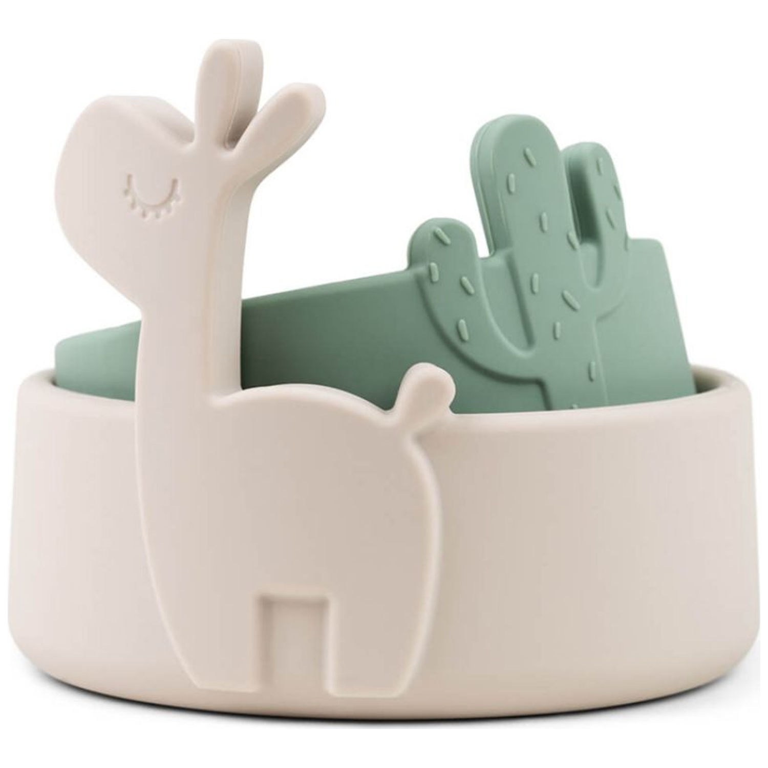 Lot de 2 bols en silicone Lalee sable et vert (Done by deer) - Image 4
