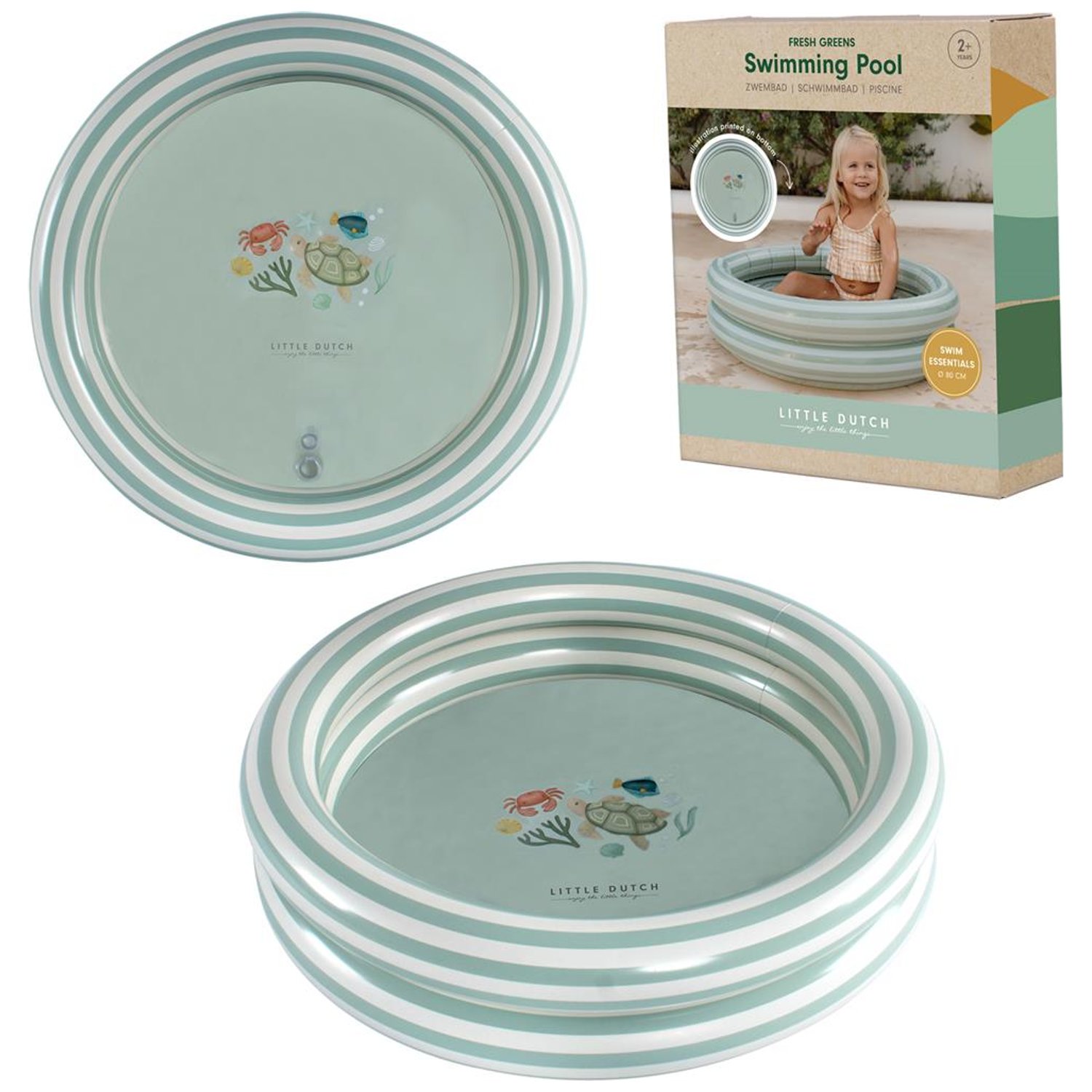 Piscine gonflable Fresh Greens (80 cm) (Little Dutch) - Image 7