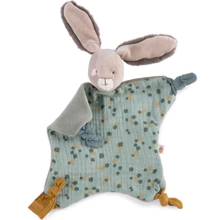Doudou plat lapin sauge Trois petits lapins (Moulin Roty) - Image 2