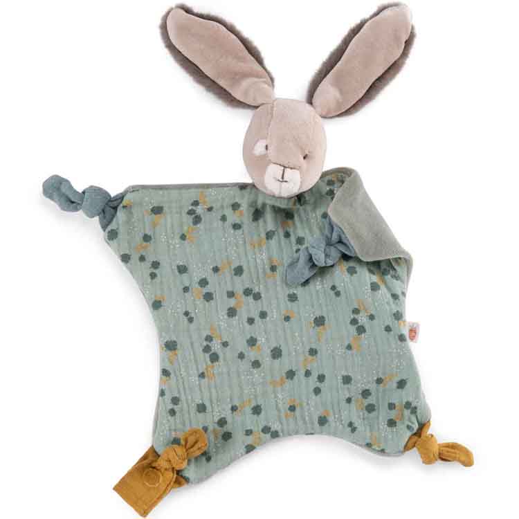Doudou plat lapin sauge Trois petits lapins (Moulin Roty) - Image 3