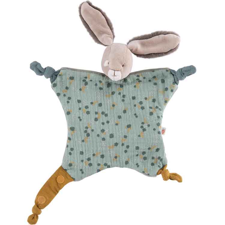 Doudou plat lapin sauge Trois petits lapins (Moulin Roty) - Image 4