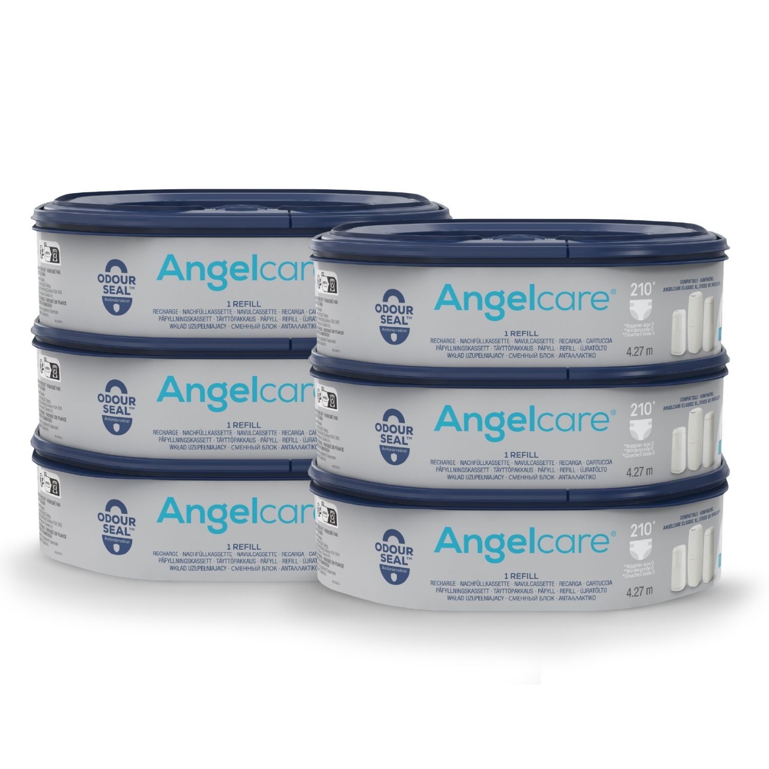 Pack de 6 recharges octogonales pour poubelle à couches Dress Up (Angelcare) - Image 1
