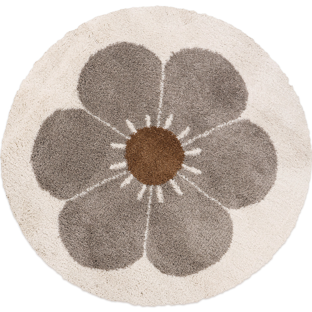 Tapis rond Bohemian daisy taupe (Nattiot) - Image 1