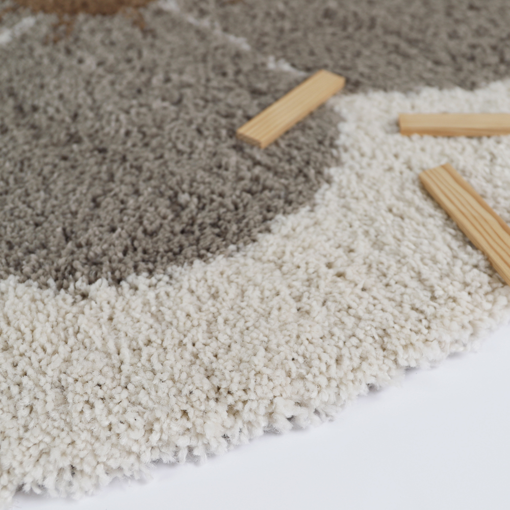 Tapis rond Bohemian daisy taupe (Nattiot) - Image 5