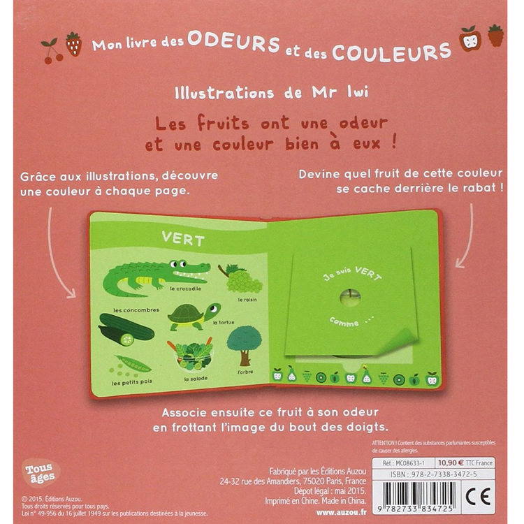 Mon livre des odeurs et des couleurs - les fruits - Reconditionné (Auzou Editions) - Image 3