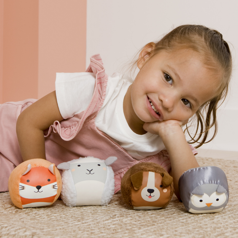 Lot de 4 balles doudous Ferme Doodballs (Little Big Friends) - Image 2