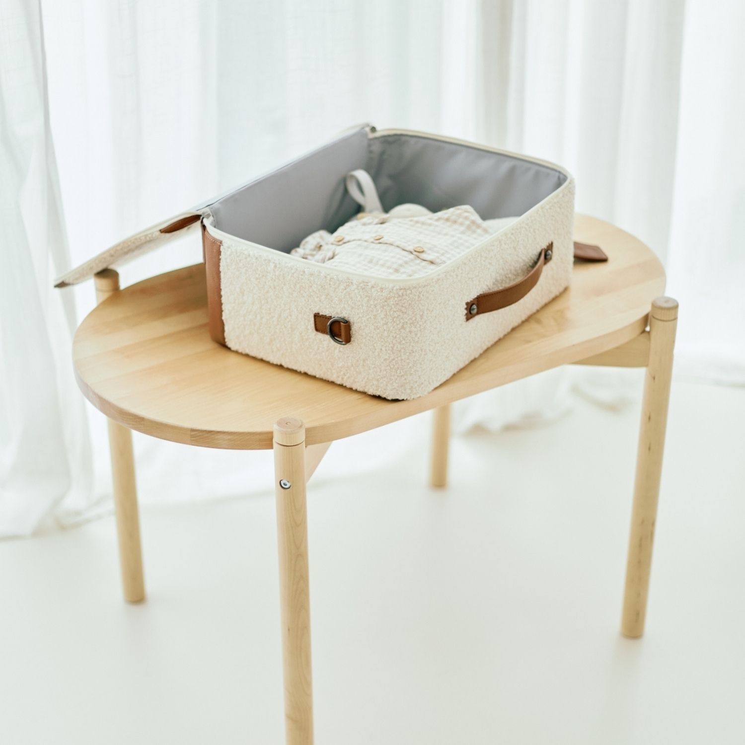 Petite valise Mini traveller Teddy écru (Childhome) - Image 3