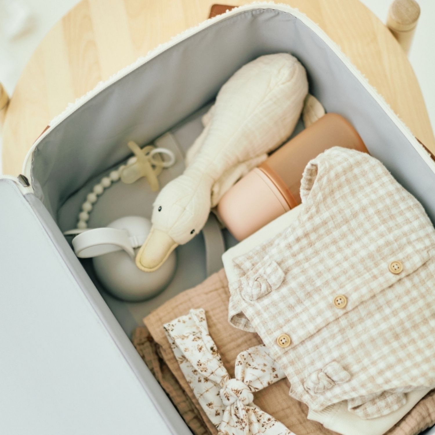 Petite valise Mini traveller Teddy écru (Childhome) - Image 4