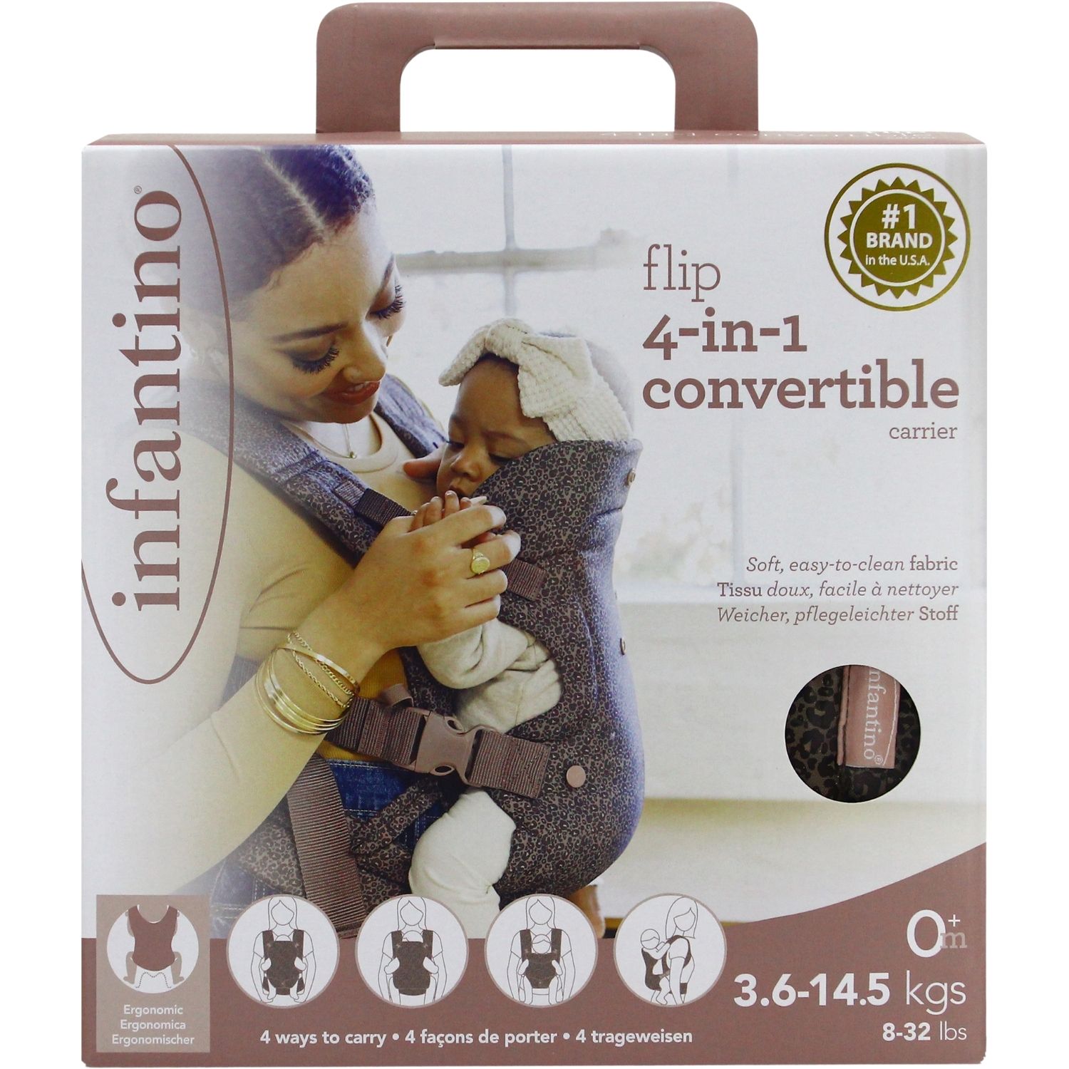 Porte-Bébé Flip Ergo 4 en 1 - Leopard (Infantino) - Image 7