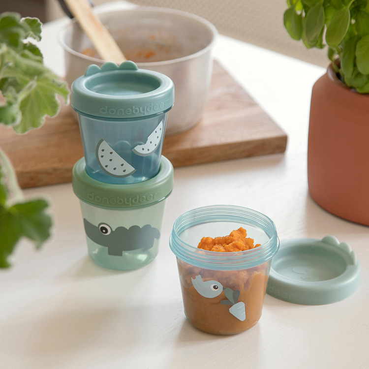 Lot de 3 pots de conservation Croco vert (150 ml) (Done by deer) - Image 1