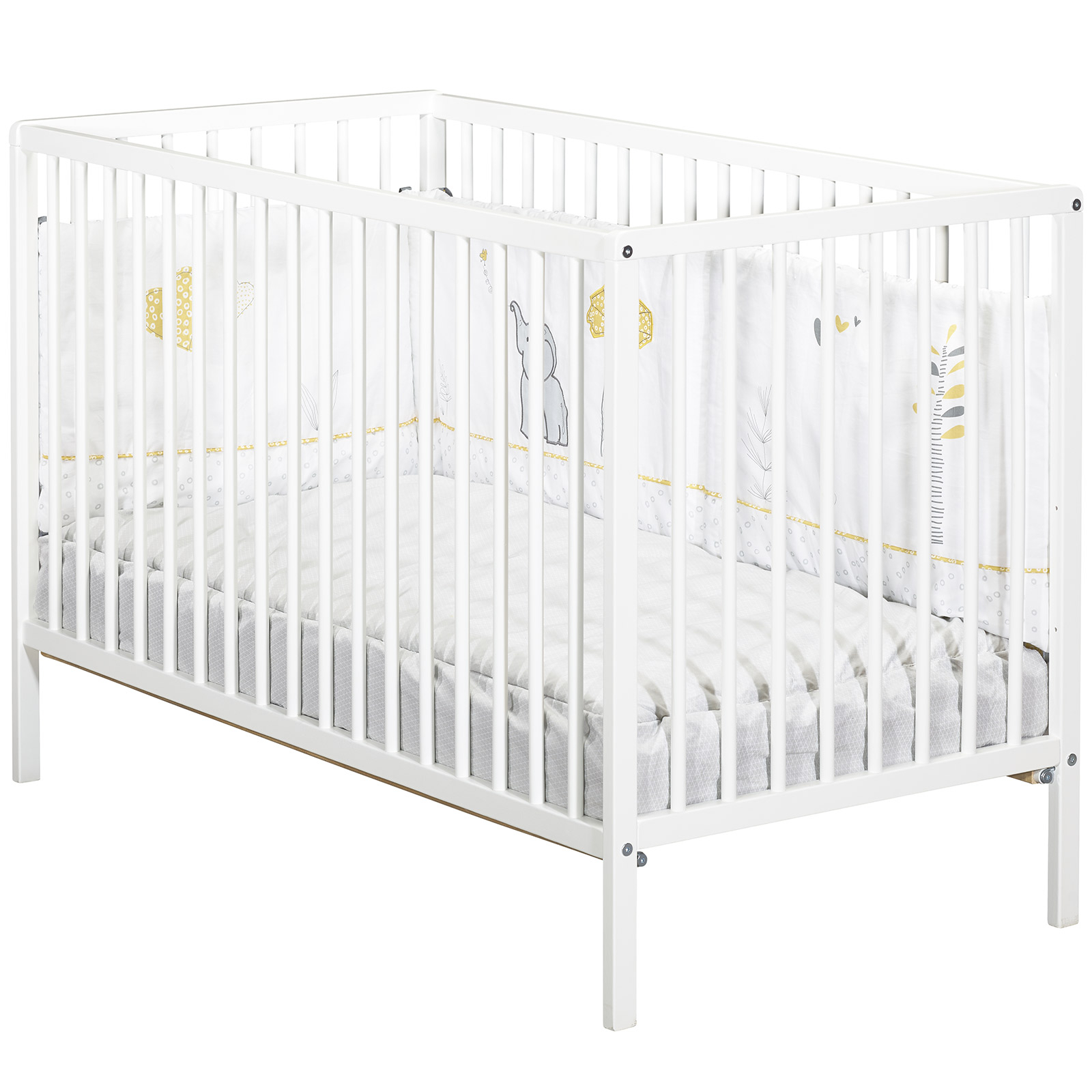 Lit à barreaux First blanc (60 x 120 cm) (Baby Price) - Image 1