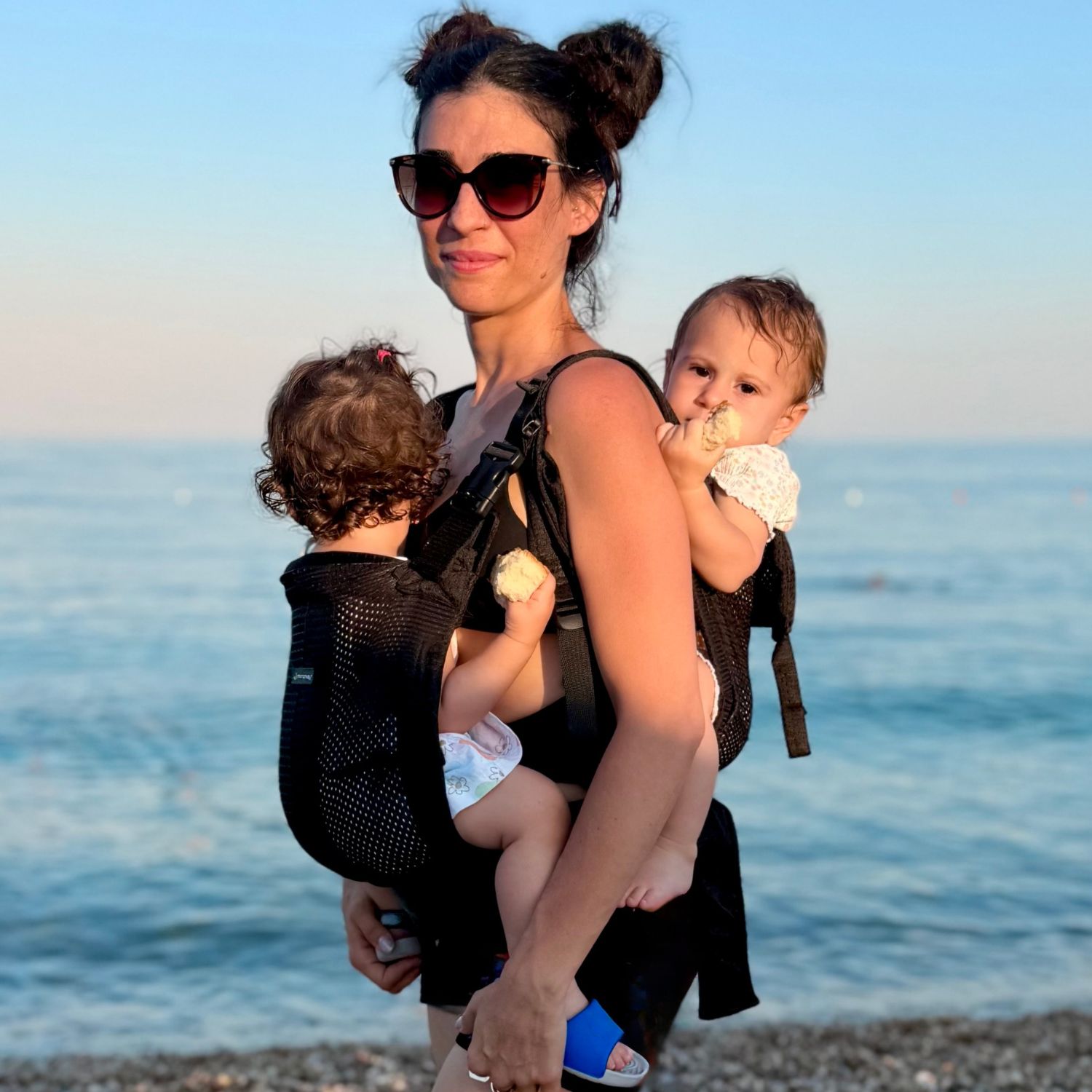 Minimonkey - Porte-bébé double Family Black