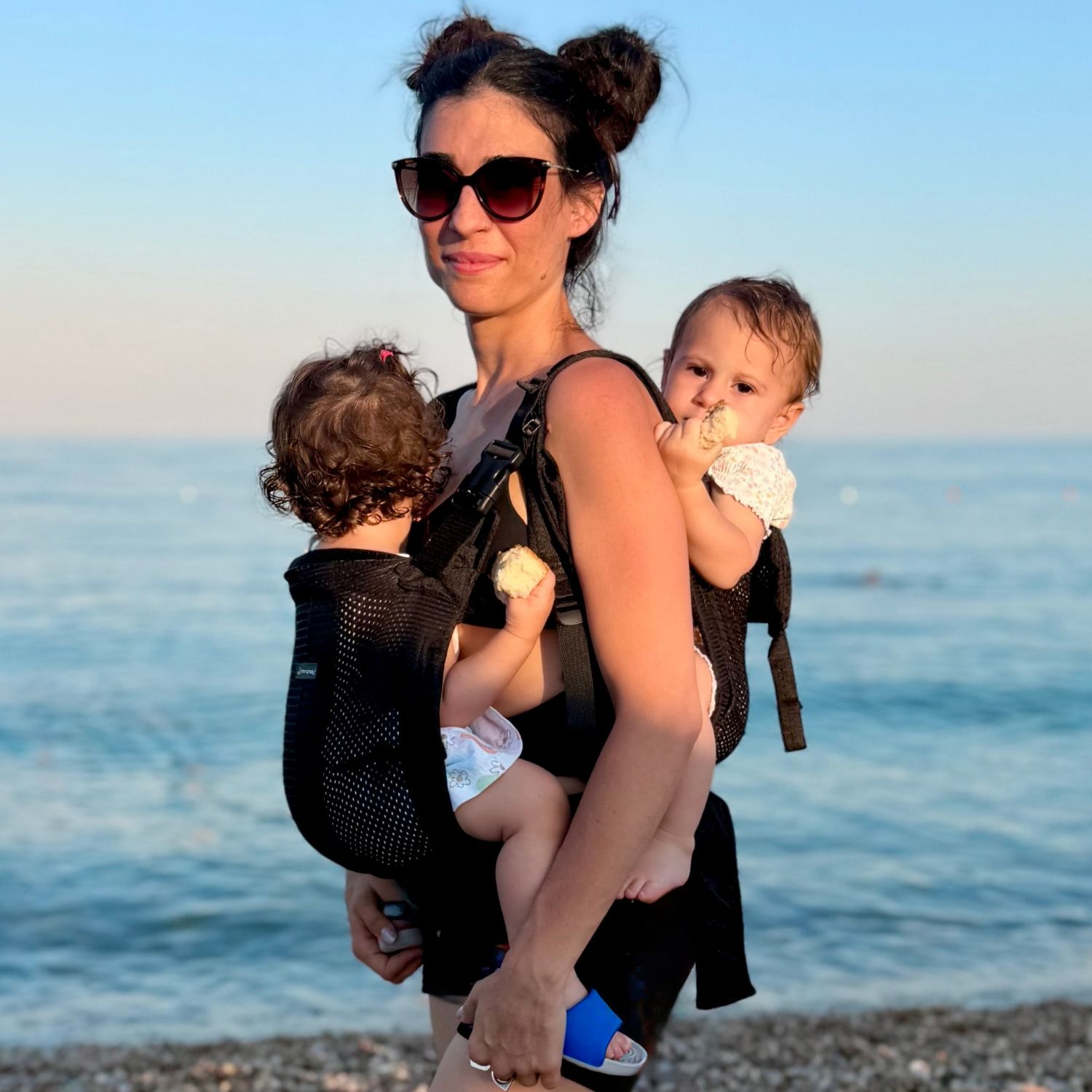 Porte-bébé double Family Black (Minimonkey) - Image 2