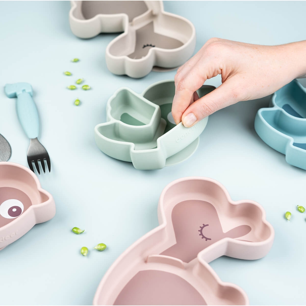 Assiette en silicone avec ventouse Lalee Sable (Done by deer) - Image 3