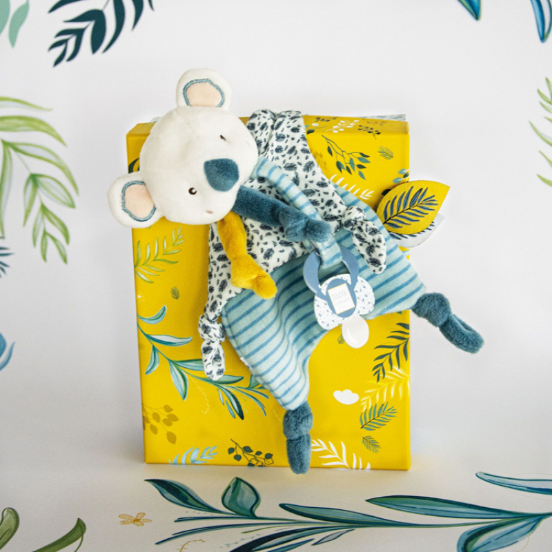 Coffret doudou attache sucette Yoca le koala (20 cm) (Doudou et Compagnie) - Image 1