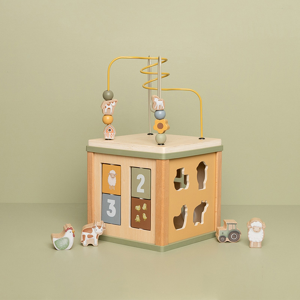 Cube d'activités en bois Little Farm (Little Dutch) - Image 1
