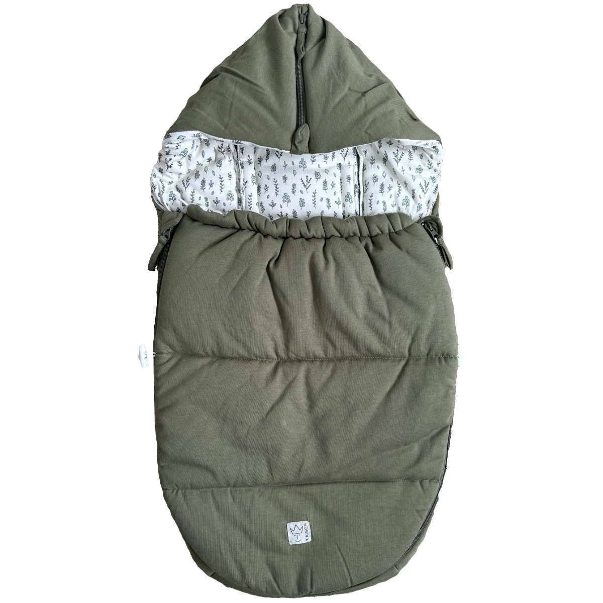 Chancelière bébé jersey Hooded olive green (Kaiser) - Image 1