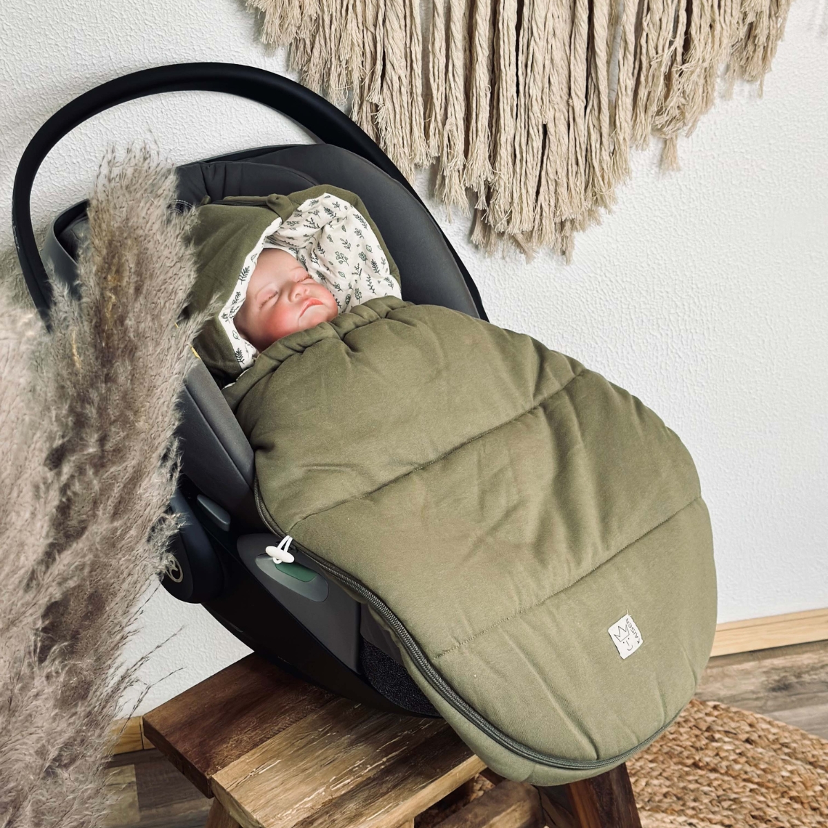 Chancelière bébé jersey Hooded olive green (Kaiser) - Image 2