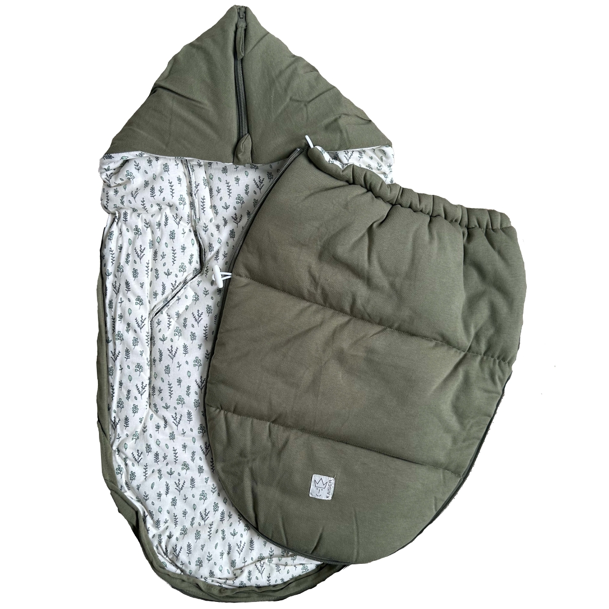 Chancelière bébé jersey Hooded olive green (Kaiser) - Image 6