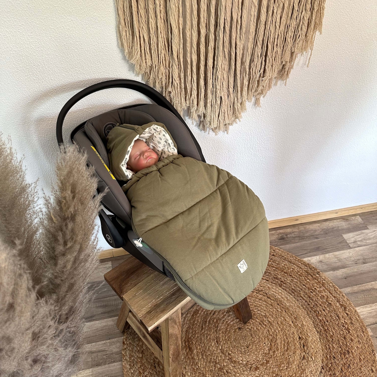 Chancelière bébé jersey Hooded olive green (Kaiser) - Image 4