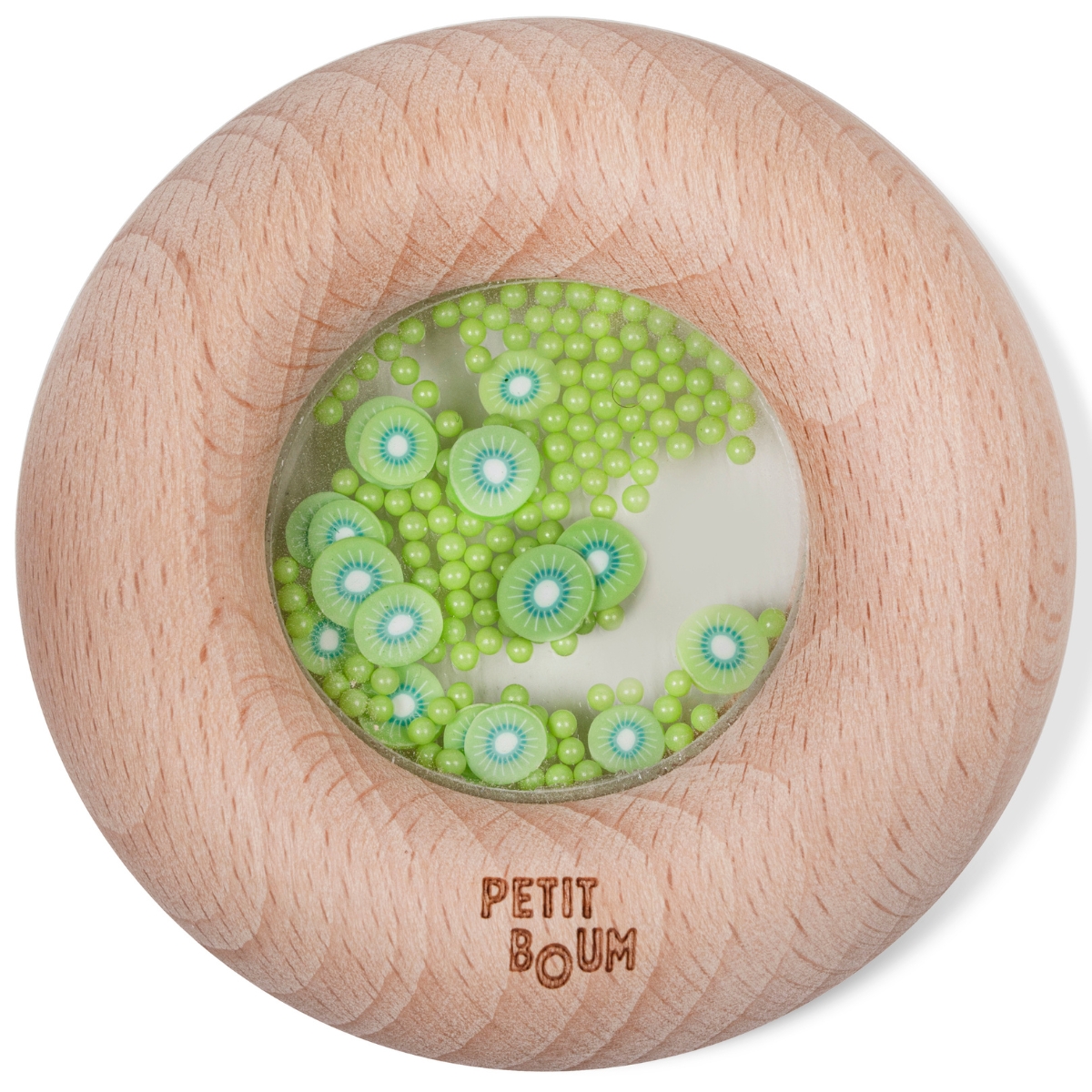 Hochet sensoriel Sensory Donut Kiwis (Petit Boum) - Image 1