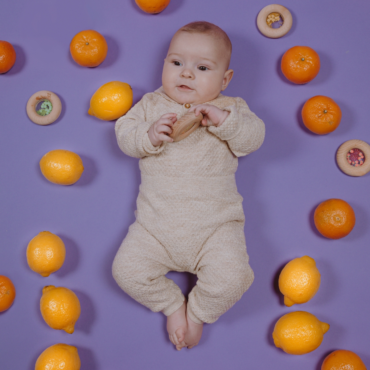 Hochet sensoriel Sensory Donut Kiwis (Petit Boum) - Image 3