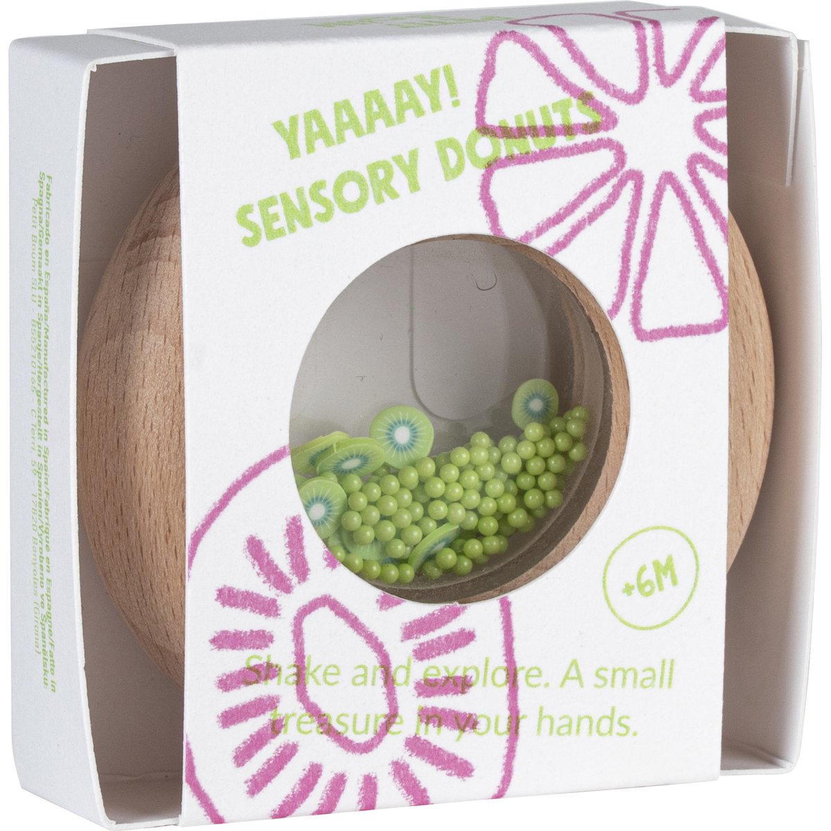 Hochet sensoriel Sensory Donut Kiwis (Petit Boum) - Image 4