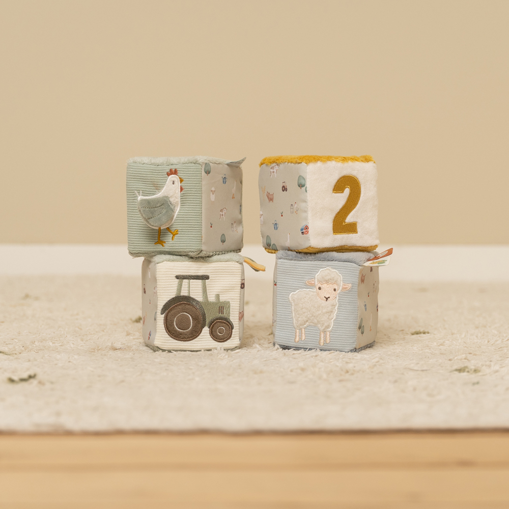 Lot de 4 cubes doux Little Farm (Little Dutch) - Image 3