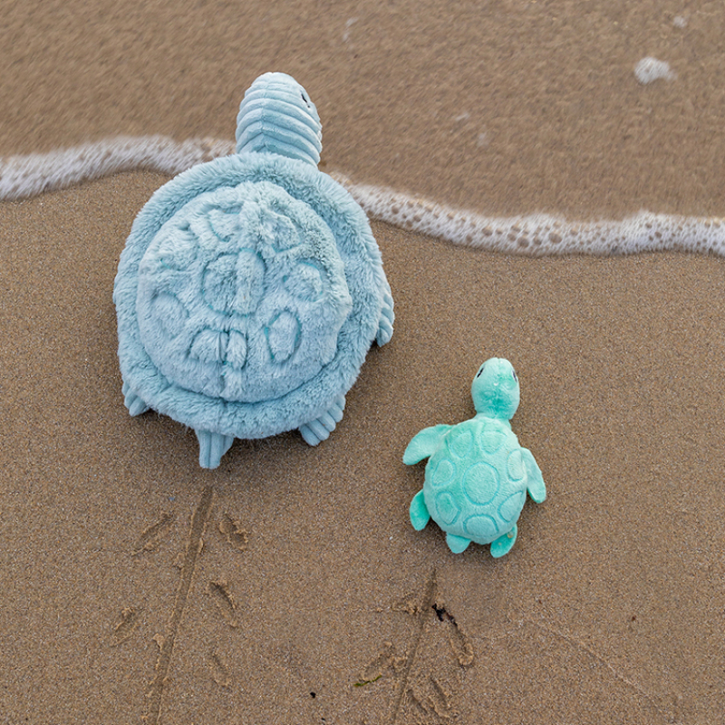 Peluche Les Ptipotos Sauvenou maman et bébé tortue menthe (29 cm) (Les Déglingos) - Image 2