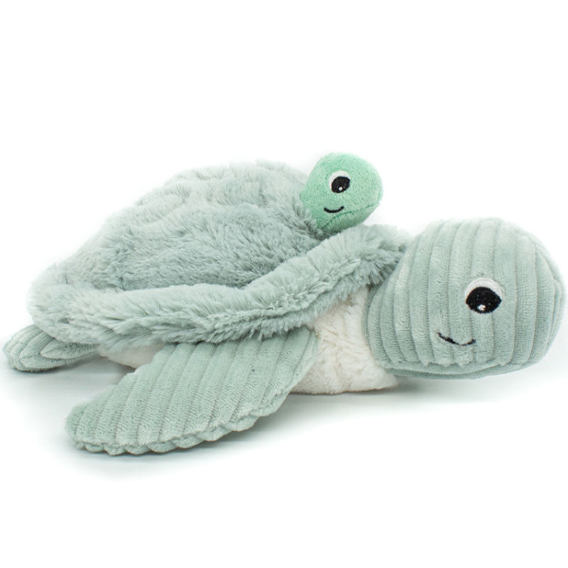 Peluche Les Ptipotos Sauvenou maman et bébé tortue menthe (29 cm) (Les Déglingos) - Image 6