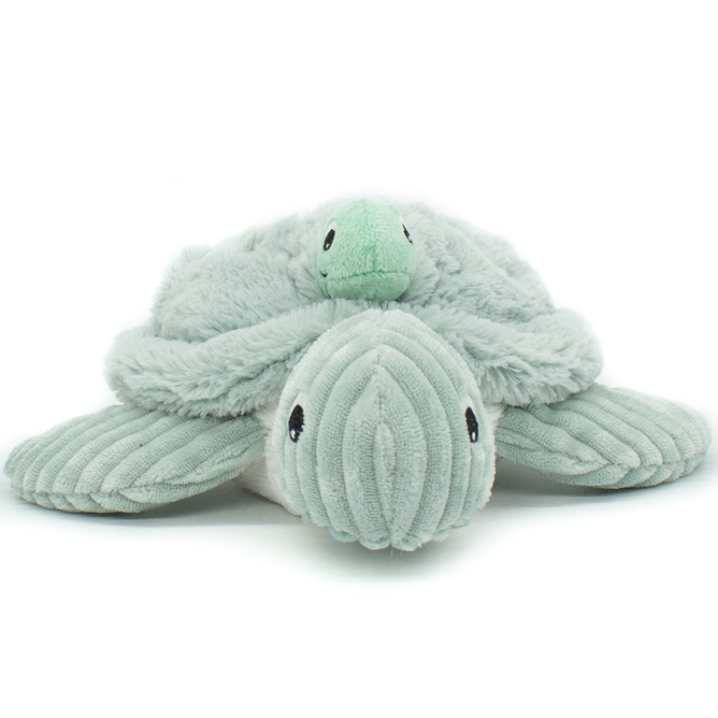 Peluche Les Ptipotos Sauvenou maman et bébé tortue menthe (29 cm) (Les Déglingos) - Image 9