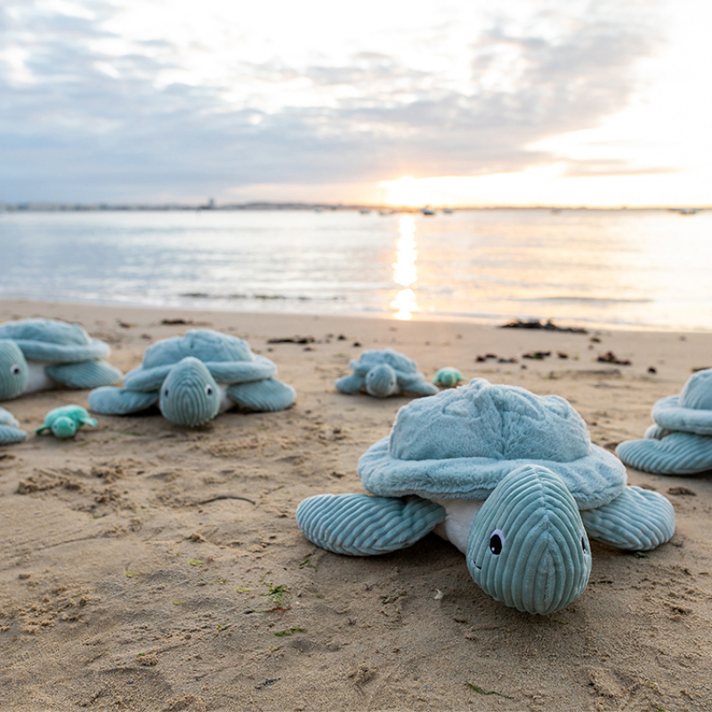 Peluche Les Ptipotos Sauvenou maman et bébé tortue menthe (29 cm) (Les Déglingos) - Image 4