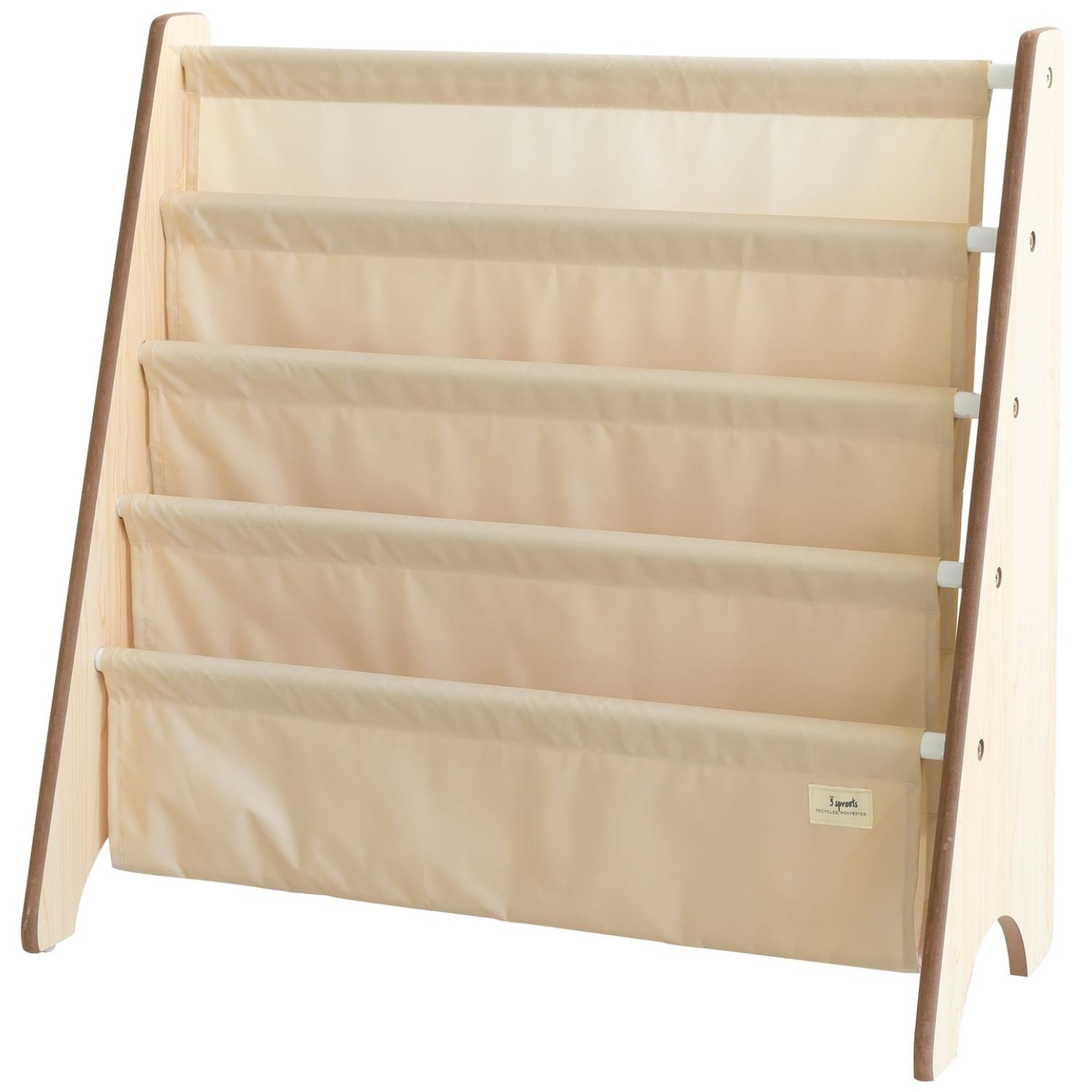 3 sprouts - Bibliothèque en tissu recyclé Beige