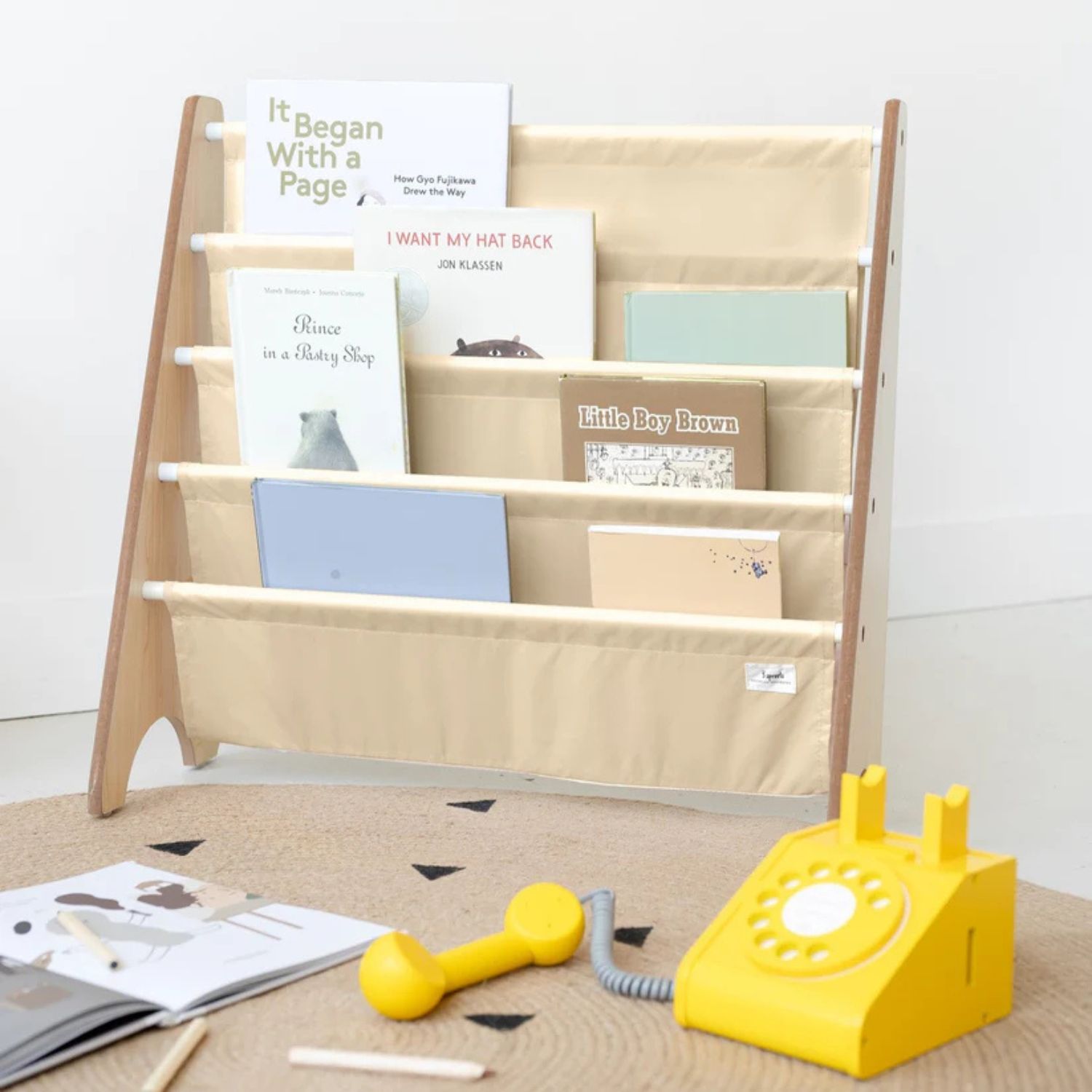 Bibliothèque en tissu recyclé Beige (3 sprouts) - Image 2