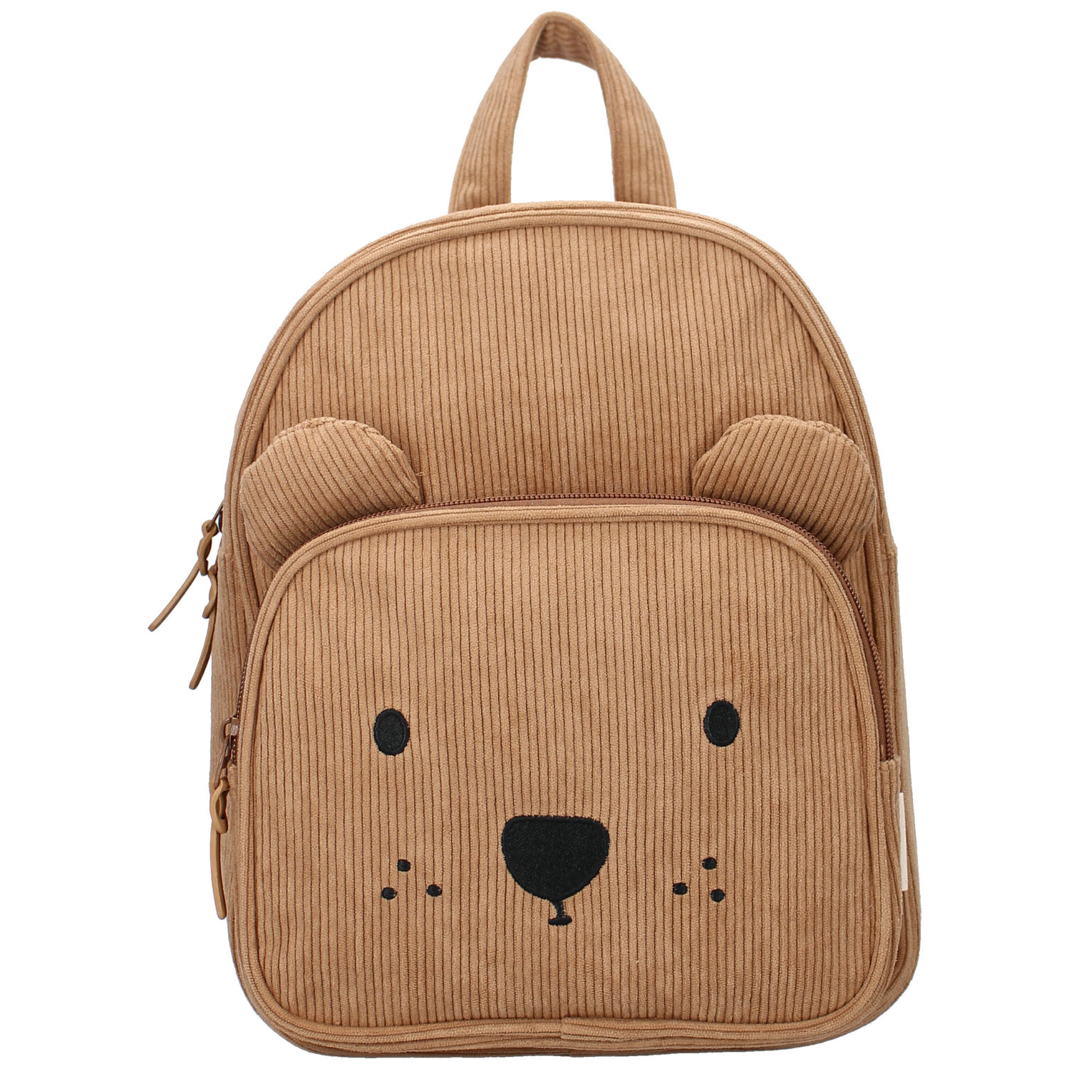 Kidzroom - Sac à dos enfant Beary Excited Ourson côtelé beige (31 cm)