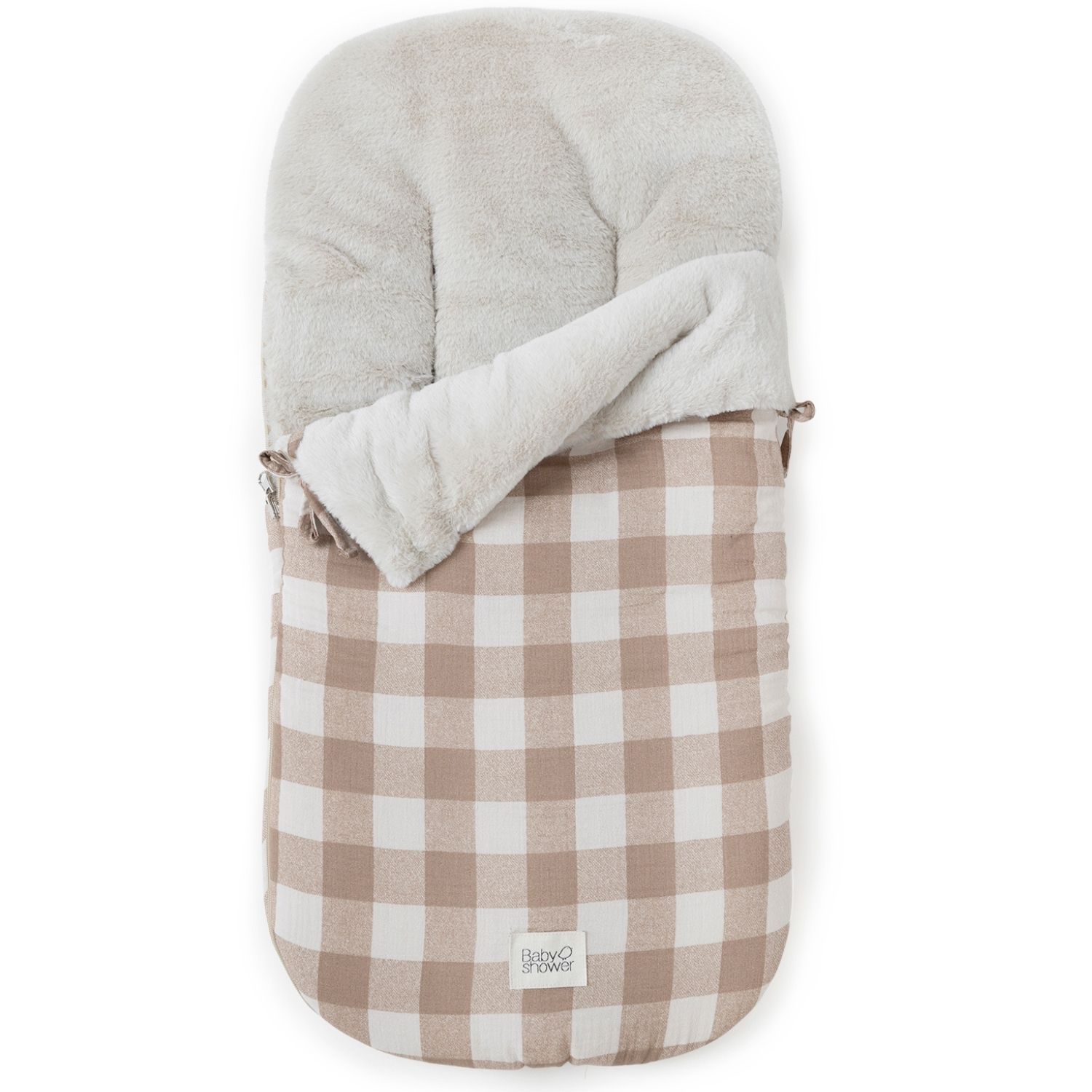 Babyshower - Nid d'ange passe sangle Comfort Vichy Caramel