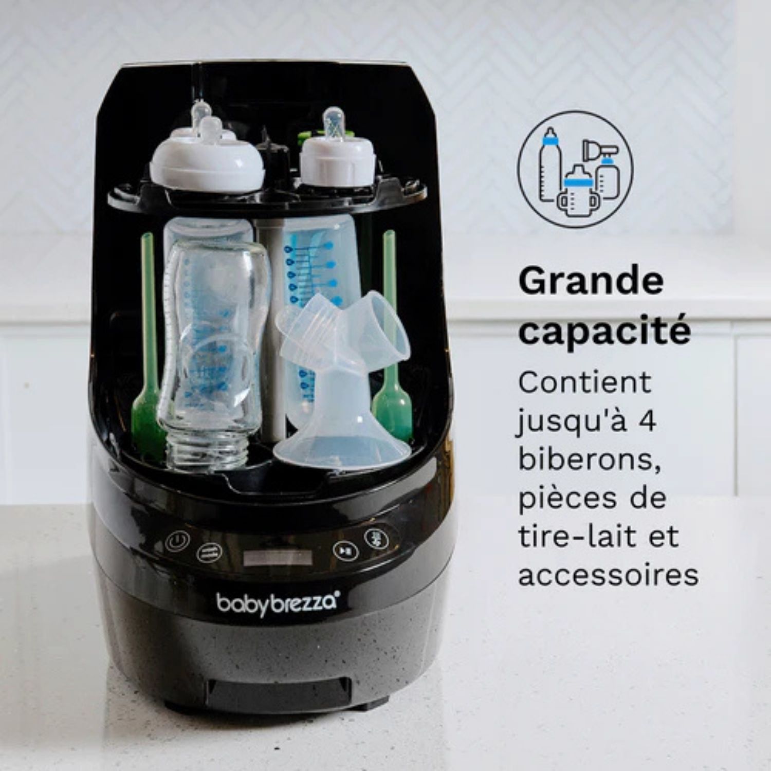 Stérilisateur et sécheur Bottle Washer Pro noir (babybrezza) - Image 2