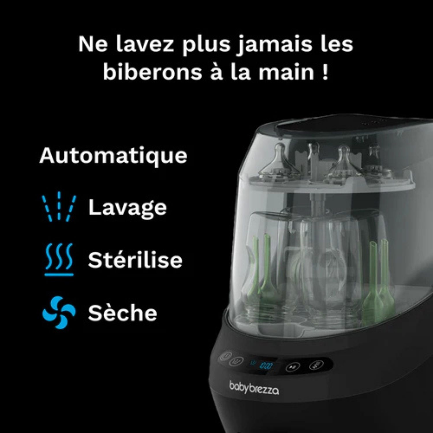 Stérilisateur et sécheur Bottle Washer Pro noir (babybrezza) - Image 4