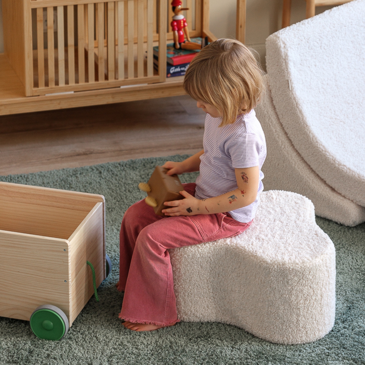 Pouf Nuage Cloud Cream White molletonné (Wigiwama) - Image 2