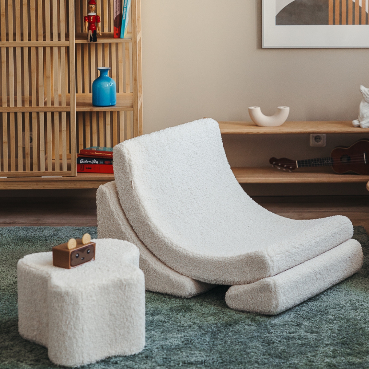 Pouf Nuage Cloud Cream White molletonné (Wigiwama) - Image 6