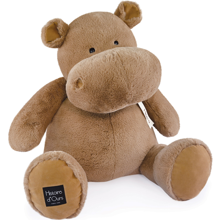 Peluche géante Hippo chocolat chaud (85 cm)