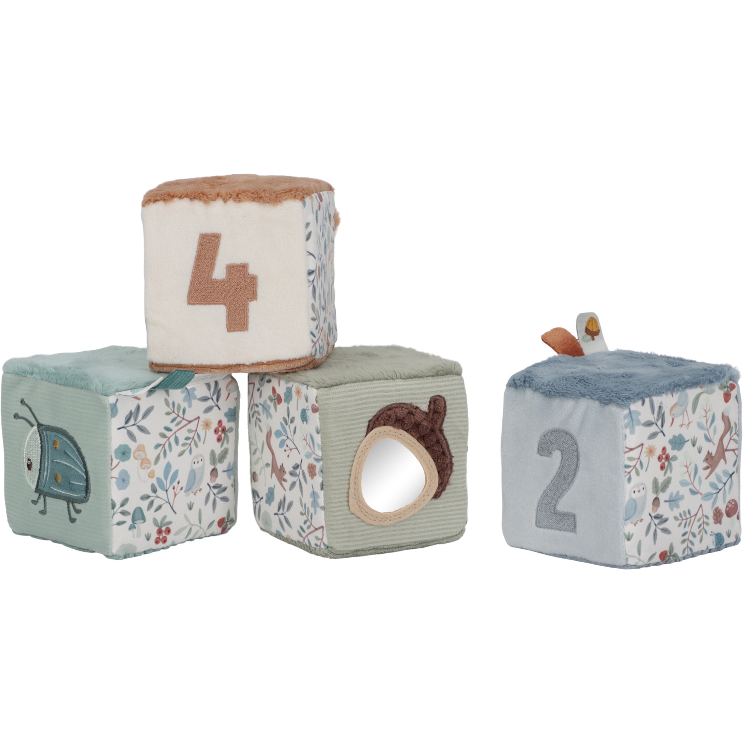 Lot de 4 cubes doux Forest Friends (Little Dutch) - Image 1